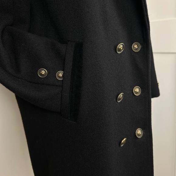 Vintage Wool & Velvet Coat - Picture 3 of 8